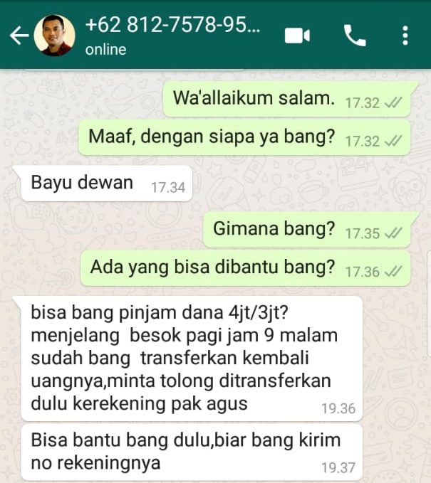 Awas.! Penipu di Tangsel Pakai Nama Mantan Wakil Ketua DPRD di Tangsel