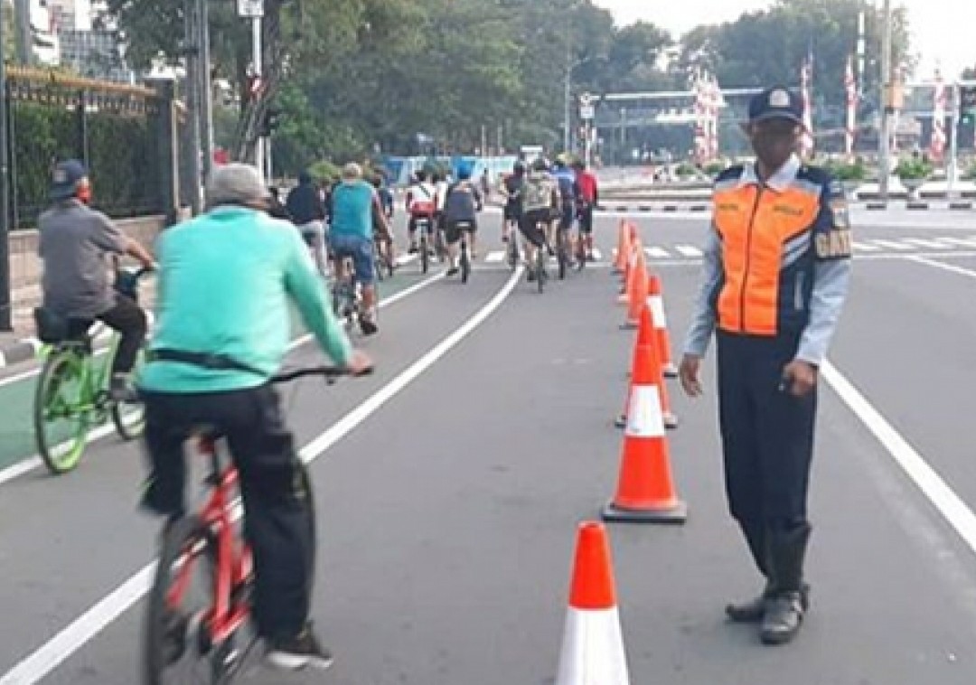 Dishub DKI Evaluasi Pengadaan Jalur Sepeda di Jalan Sudirman-Thamrin