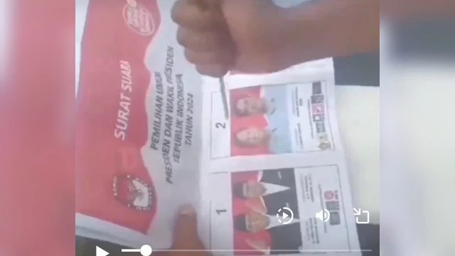 Beredar di Medsos, Kertas Suara Dicoblos untuk Paslon 02
