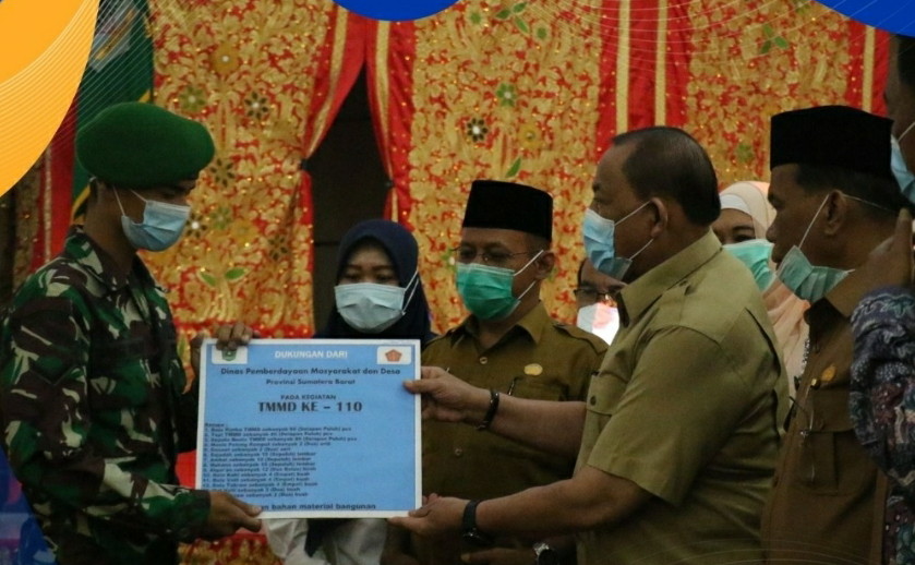 TMMD Wujud Sinergi Membangun Negeri ke-110 Kabupaten Padang Pariaman dan Kepulauan Mentawai Resmi Dibuka