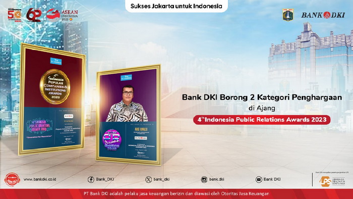 Bank DKI Boyong 2 Kelompok Penghargaan di Gelaran 4th Indonesia Publik Relations Awards 2023