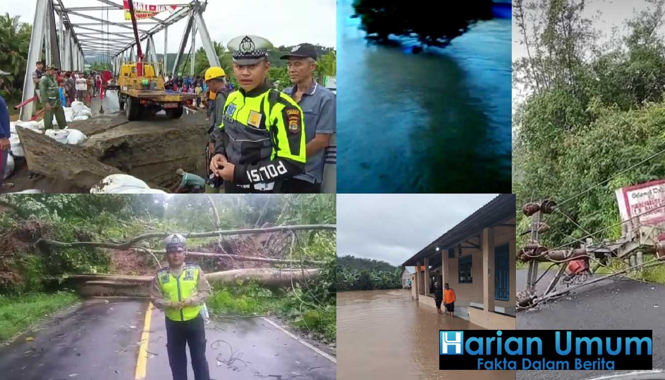 Intensitas tinggi dan lama, hujan di OKU Selatan, Lampung Barat dan Pesisir Barat mendatangkan musibah