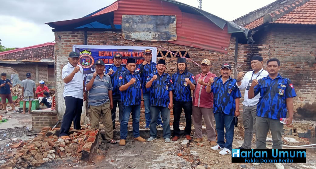 DPW badak Banten Lampung menyalurkan paket sembako korban kebakaran