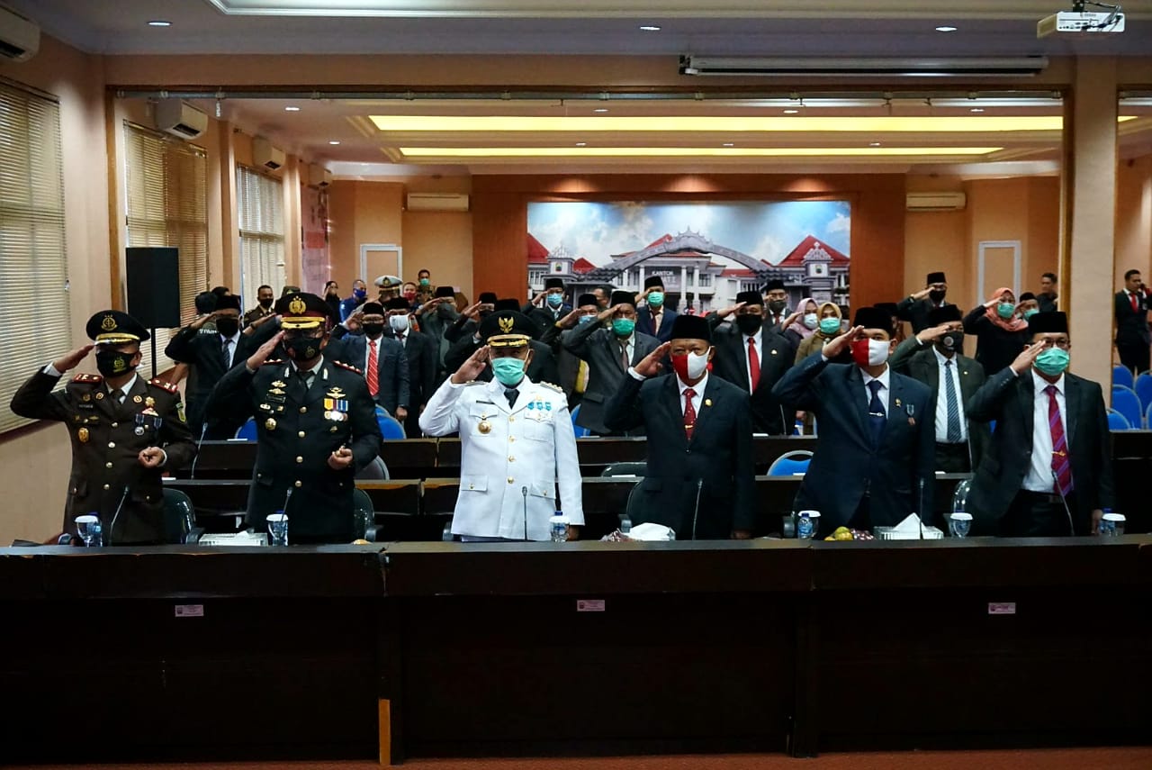 Pemkab Lampung Selatan Ikuti Detik-detik Proklamasi Kemerdekaan RI ke-75 Secara Virtual