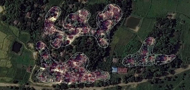Militer Myanmar Bakar Desa yang Ditinggalkan Warga Muslim Rohingya
