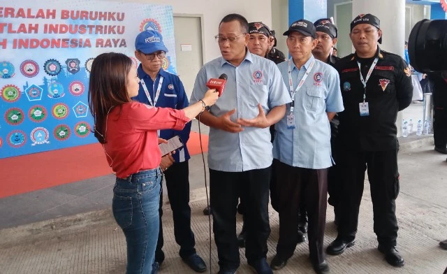Ribuan Buruh Rayakan HUT KSPSI Ke-52 dengan Pengamanan Superketat