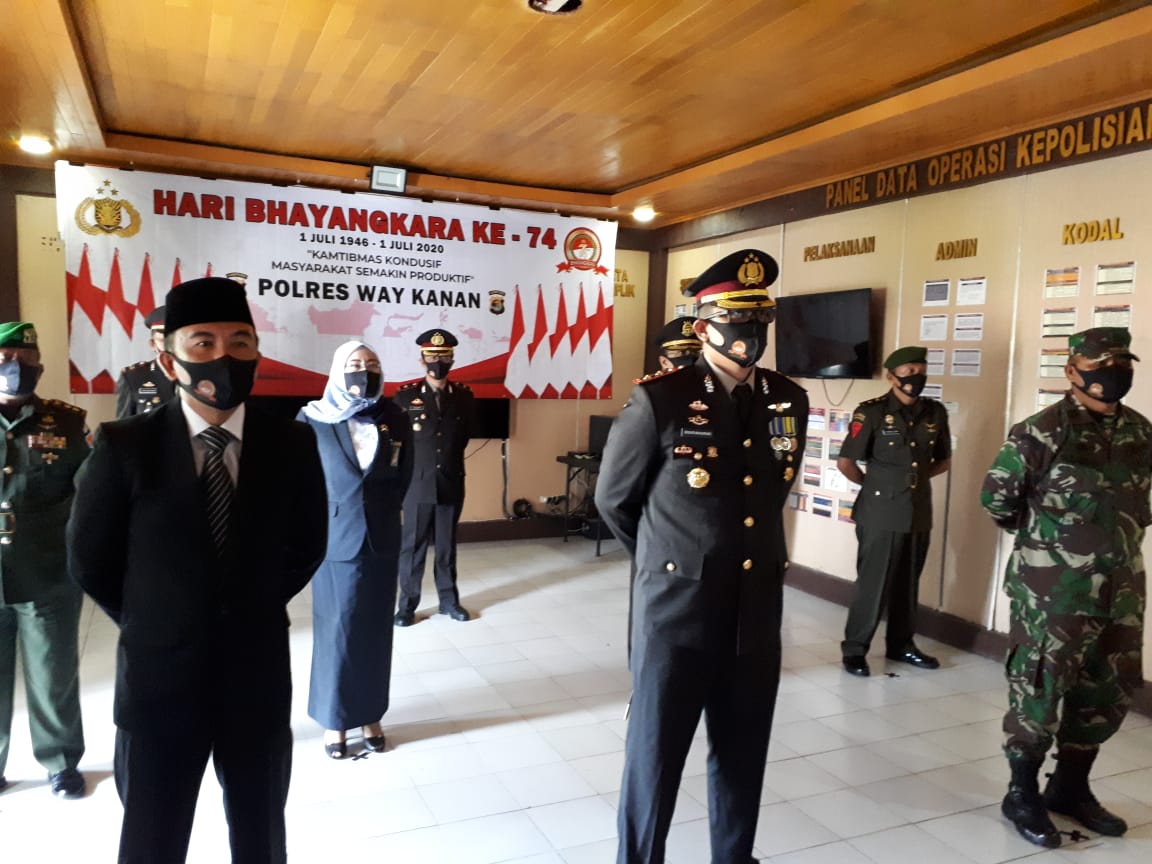 Upacara Hari Jadi Bhayangkara 74 Dilaksanakan secara Virtual