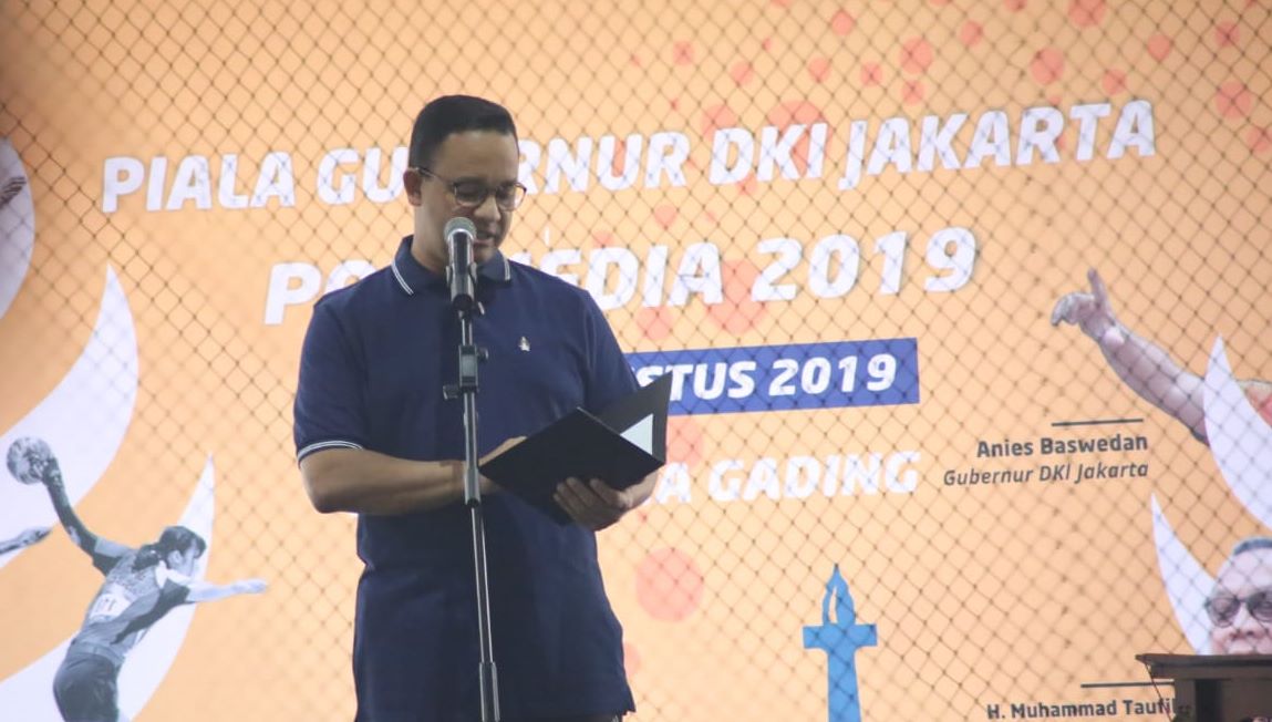 Buka Piala Gubernur DKI Jakarta POR Media 2019, Anies Harap Turnamen Ini Jadi Agenda Tahunan