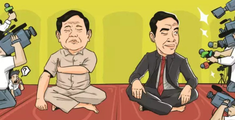 Beda Gaya Jumatan Prabowo dengan Jokowi